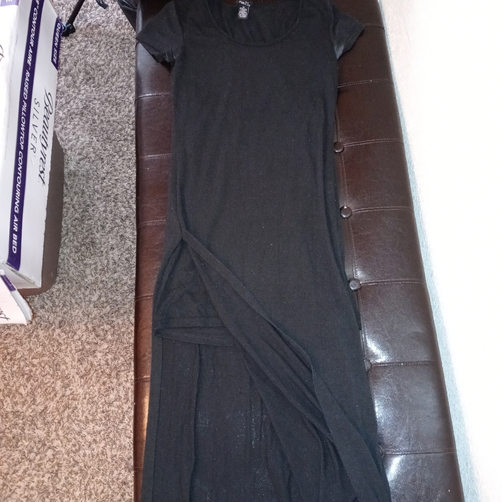 black maxi dress